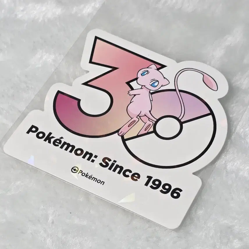 [BUNJANG] Pokemon 30th Anniversary Logo Sticker Set (Mew + 20 Random) / 일괄) 포켓몬스터 30주년 기념 로고 스티커 뮤 + 랜덤 20장