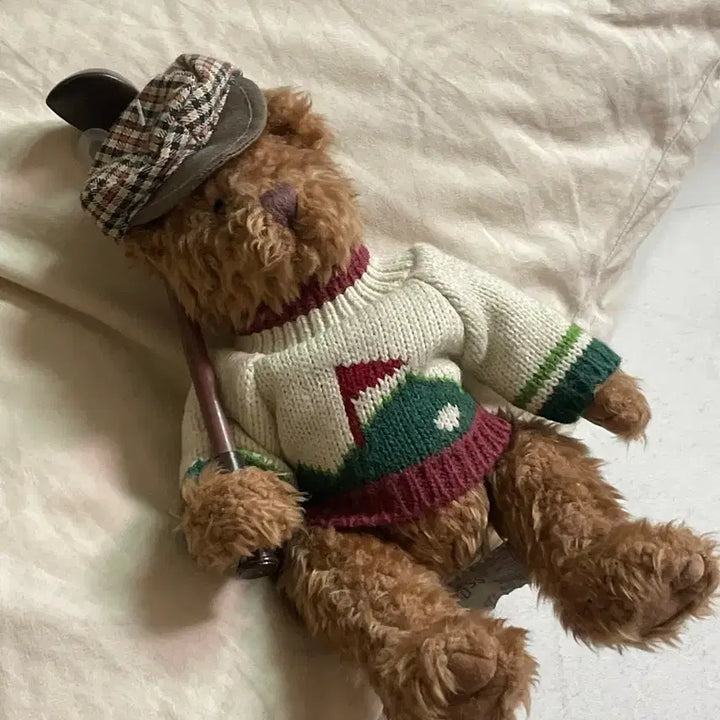 [BUNJANG] RUSS Berrie Bogey Jr. Golf Teddy Bear / [빈티지] RUSS 러스 베리 Bogey Jr. 골프 곰인형 / 테디베어