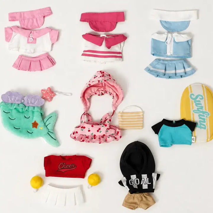 [BUNJANG] Daiso Plushie Outfit 8-Piece Bundle Set / 다이소 신상 솜인형 인형옷 10종 일괄 판매 10-13cm 솜인형 호환
