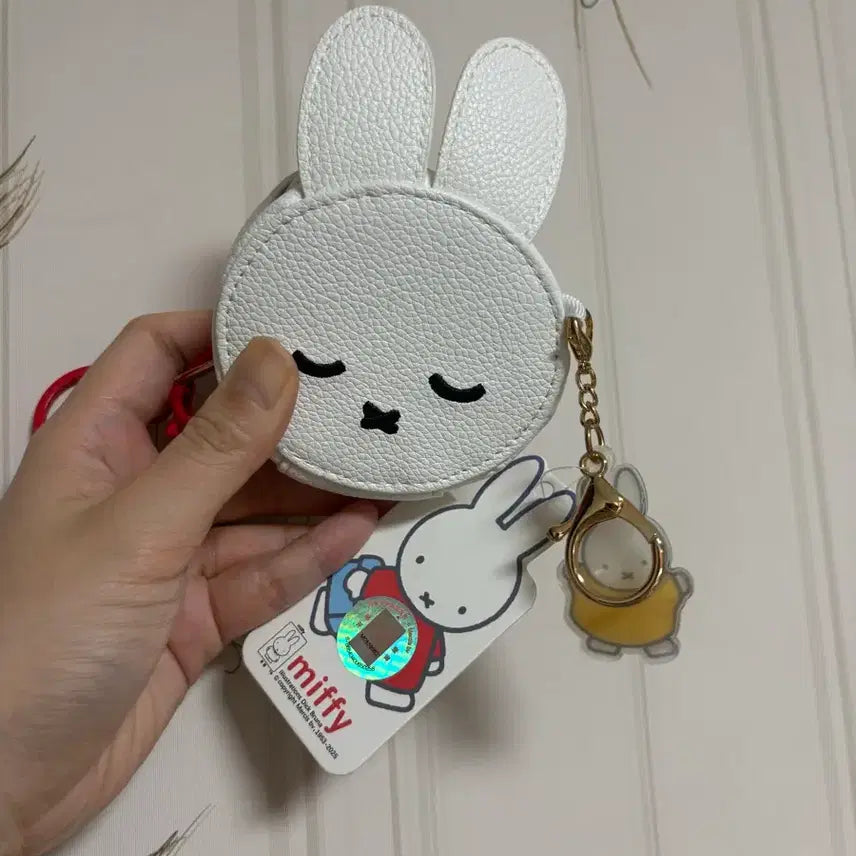 [BUNJANG] Miffy Face Pouch with Strap / 미피 파우치