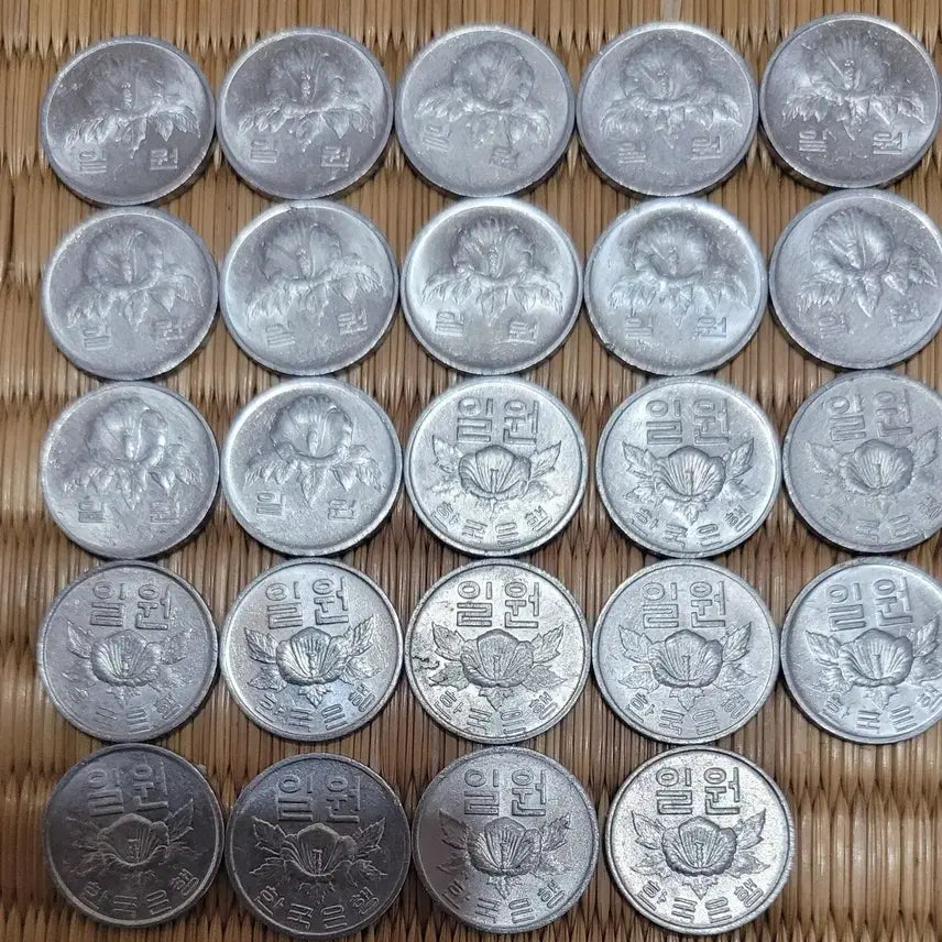[BUNJANG] Bank of Korea 1 Won Coin Collection (1969-1985) / 한국은행 1원 동전 사용제 1969년-1985년
