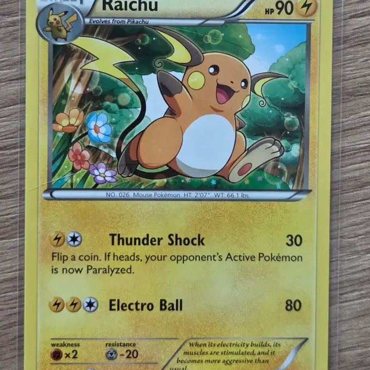 [BUNJANG] Pokemon TCG Raichu XY Furious Fists Uncommon Card (28/111) / [영판/북미판] 포켓몬 카드 라이츄 / XY 피리어스 피스트 (28/111)