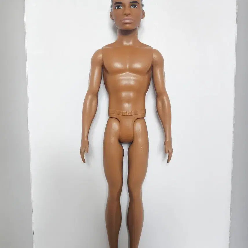 [BUNJANG] Barbie Nude Outfit with Stand, Pants, and Hanger Set / 흑바비 남돌  누드 1개 ,바비정품 스텐드,  바지, 옷걸이