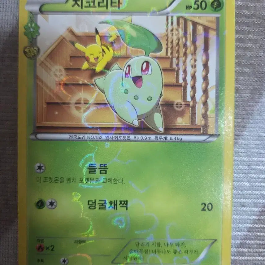 [BUNJANG] Chikorita CP3 001/032 Pokémon Card / 포켓몬카드 치코리타 CP3 001/032 (B+~A급)