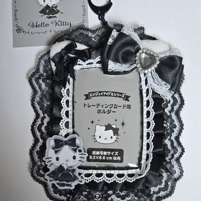 [BUNJANG] Sanrio Enjoy Idol Gothic Night Photocard Holder Hello Kitty / 산리오 엔조이 아이돌 고딕 나이트 포카홀더 헬로키티 고양이 레이스