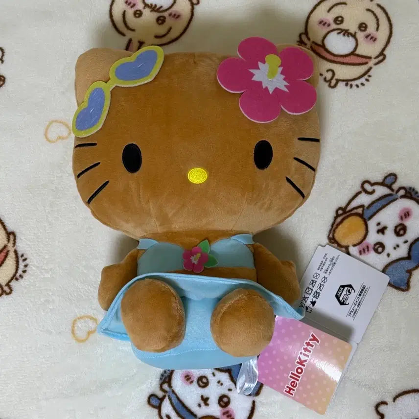 [BUNJANG] Sanrio Tanning Hawaii Kitty Hello Kitty Medium-Large Plush / 산리오 태닝 하와이 키티 헬로키티 중대형 인형