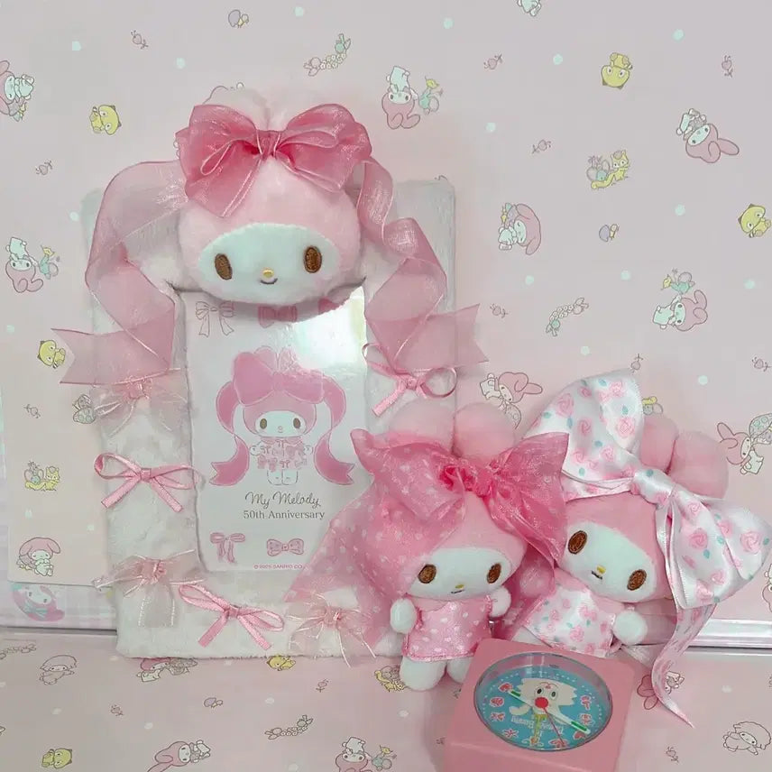 [BUNJANG] My Melody Ribbon Princess Series Frame &amp; Secret Keyrings Set / 마이멜로디 리본공주 시리즈 액자 하나 시크릿키링 두개 모두 3점세트