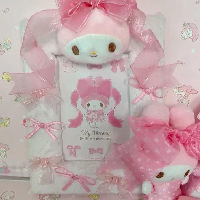[BUNJANG] My Melody Ribbon Princess Series Frame &amp; Secret Keyrings Set / 마이멜로디 리본공주 시리즈 액자 하나 시크릿키링 두개 모두 3점세트