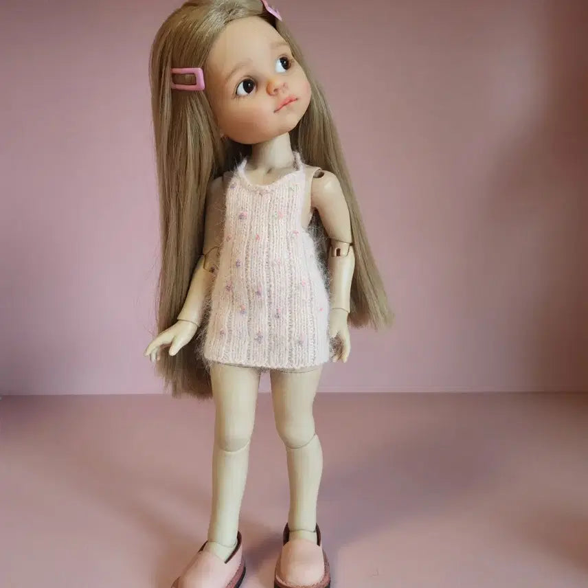 [BUNJANG] Paola Reina Knitted Dress with Floral Embroidery / 파올라레이나 옷