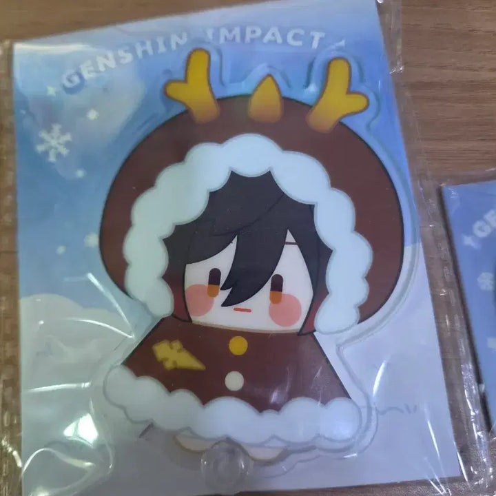 [BUNJANG] Genshin Impact Zhongli Taobao Exclusive Acrylic Stick Metal Badge / 원신 타오바오 특전 종려 아크릴 스틱 메탈 뱃지