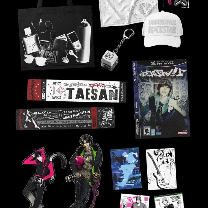 [BUNJANG] Taesan Cafe Control Tea Lucky Draw Postcard Towel Slogan Bundle / 태산 생카 컨트롤 티 럭드 엽서 타올 슬로건 양도