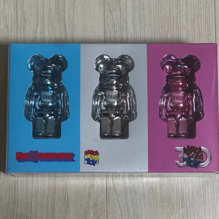 [BUNJANG] Medicom Toy BE@RBRICK 30th Anniversary Chrome 3-Set / 메디콤토이 베어브릭 30주년 크롬 3종 세트