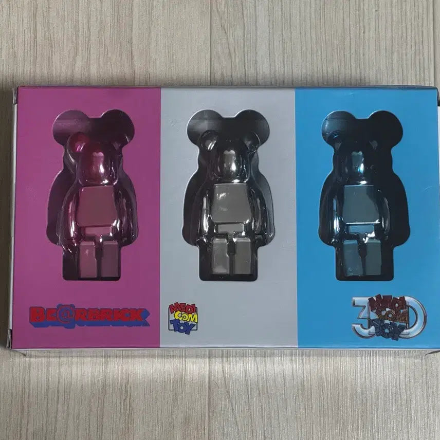 [BUNJANG] Medicom Toy BE@RBRICK 30th Anniversary Chrome 3-Set / 메디콤토이 베어브릭 30주년 크롬 3종 세트