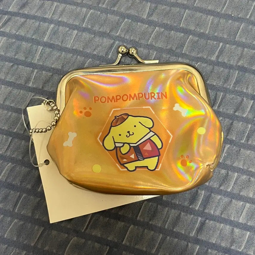 [BUNJANG] Sanrio Pompompurin Hologram Coin Pouch Yellow / 고전 폼폼푸린 홀로그램 동전지갑 옐로우 팔아요