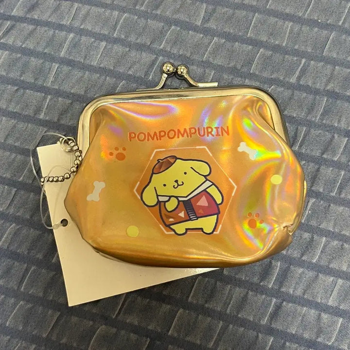 [BUNJANG] Sanrio Pompompurin Hologram Coin Pouch Yellow / 고전 폼폼푸린 홀로그램 동전지갑 옐로우 팔아요
