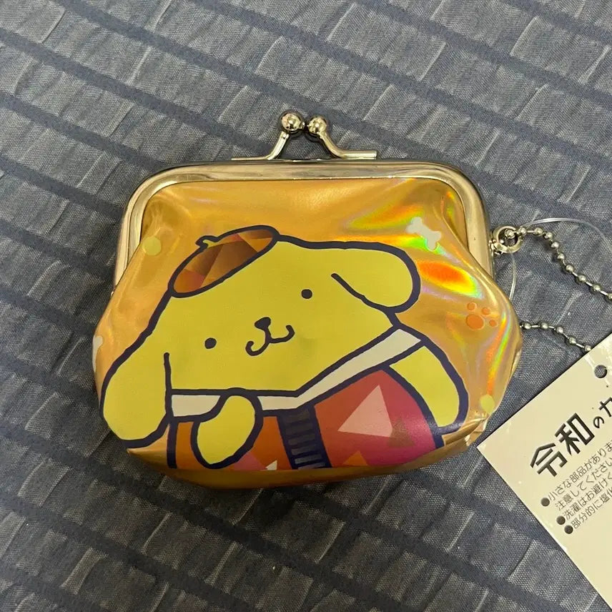 [BUNJANG] Sanrio Pompompurin Hologram Coin Pouch Yellow / 고전 폼폼푸린 홀로그램 동전지갑 옐로우 팔아요