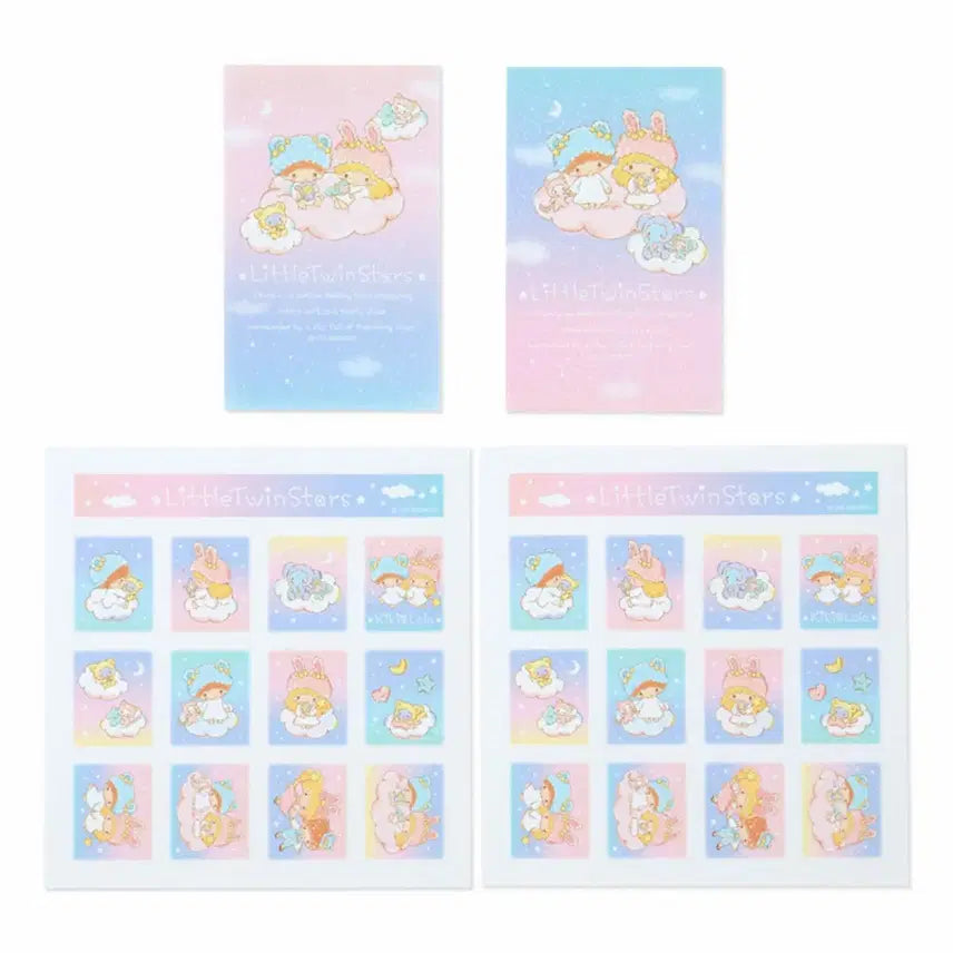 [BUNJANG] Sanrio Little Twin Stars Kiki Lala Fuwa Fuwa Fancy Sticker Set / 산리오 리틀트윈스타 키키라라 스티커 세트 후와후와팬시