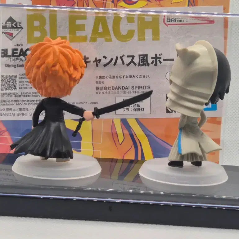 [BUNJANG] Bleach Urahara &amp; Ichigo Figure Set with H Prize Background Board and Acrylic Case / [일괄/케이스+H상 배경포함] 블리치 우르키오라 + 이치고 피규어 세트 (즉시 전시 갓성비)