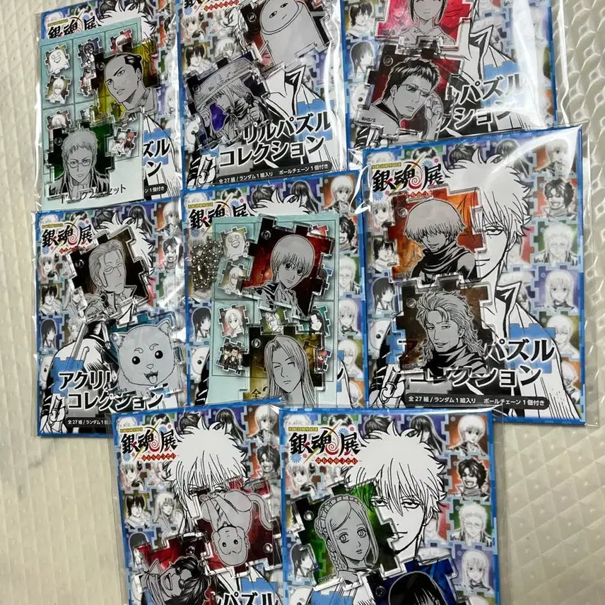[BUNJANG] Gintama Original Art Exhibition Puzzle Acrylic Set (8 Pieces) / 은혼 원화전 퍼즐 아크릴8세트 일괄판매