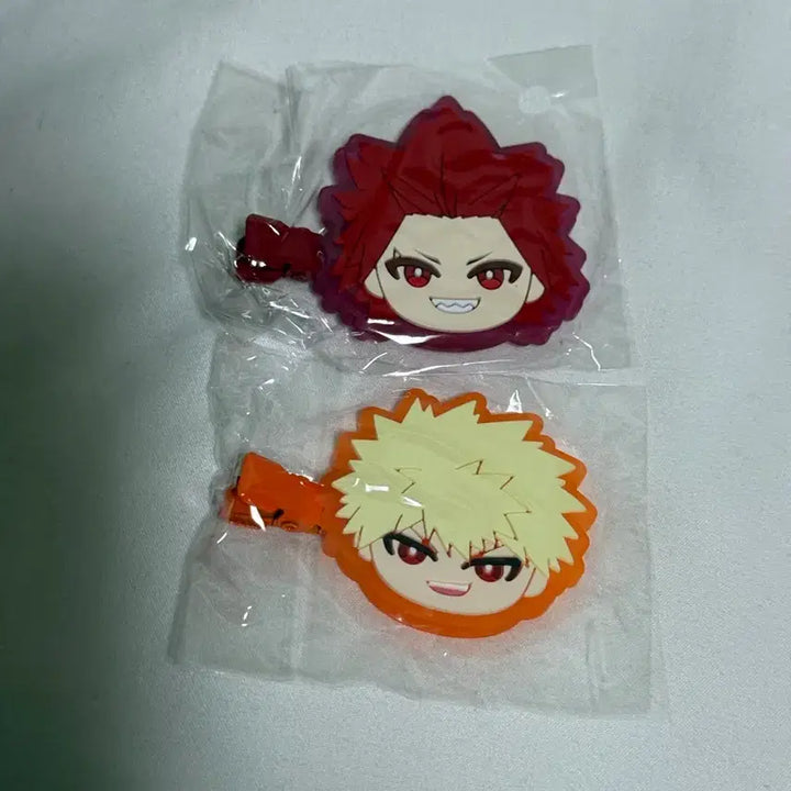 [BUNJANG] Kirishima Bakugo Hair Clips Set / 키리시마 바쿠고 머리핀 헤어핀 집게 러버 고무 가챠 미니코레