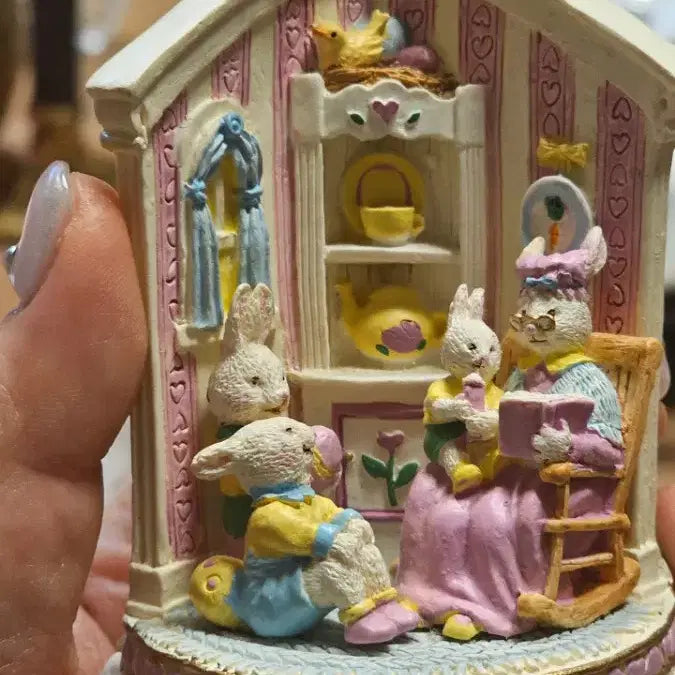 [BUNJANG] Vintage Rabbit Family Figurine / 빈티지 토끼 가족 피겨린