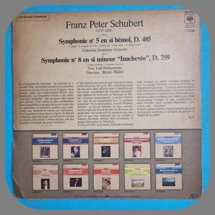 [BUNJANG] Schubert Symphony No. 8 "Unfinished" &amp; No. 5 Bruno Walter Conductor LP US First Pressing / 슈베르트 미완성 교향곡 8번/5번 브루노 발터 지휘 LP NM-/NM 미국초판