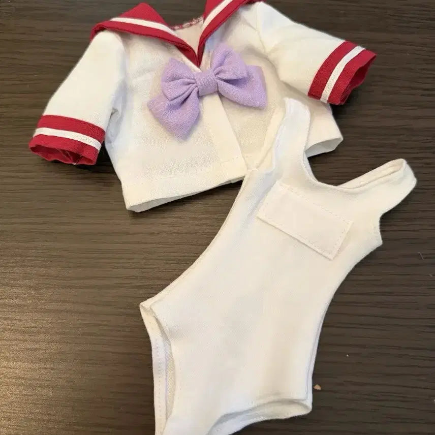 [BUNJANG] Dollfie Dream Ball Jointed Doll School Swimsuit Sailor Outfit Set / 돌피드림 구관 학교 수영복 팝니다
