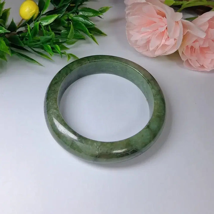 [BUNJANG] Natural Jade Bangle Bracelet / 천연 비취옥 비취 옥팔찌 비취팔찌 선물