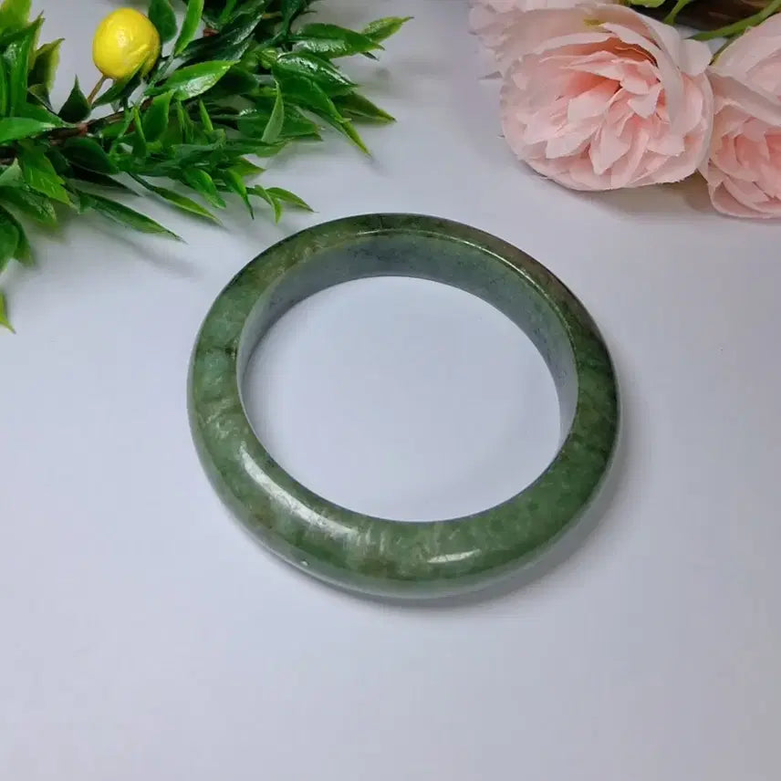 [BUNJANG] Natural Jade Bangle Bracelet / 천연 비취옥 비취 옥팔찌 비취팔찌 선물