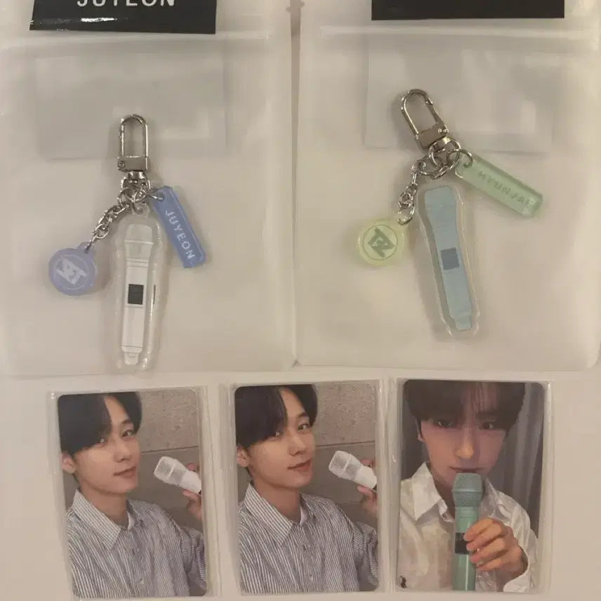 [BUNJANG] The Boyz Juyeon, Hyunjae Mike Keychain Photocard Bundle Set / 더보이즈 주연 마이크 키링 포카 현재 일괄