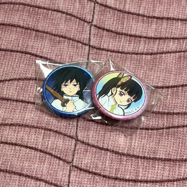 [BUNJANG] Demon Slayer Kimetsu Gakuen Kanao Giyu Mini Badge Set / 귀멸의칼날 귀멸학원 카나오 기유 미니뱃지