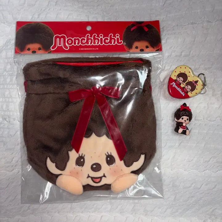 [BUNJANG] Monchhichi String Pouch Bundle Set (Sealed) / <미개봉 새상품>몬치치 스트링 조리개 파우치