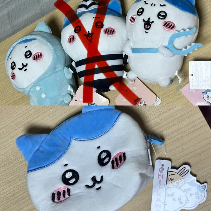 [BUNJANG] Hachiwari Plush Dolls &amp; Pouch Set / 하치와레 인형 및 파우치 | 치이카와 먼작귀
