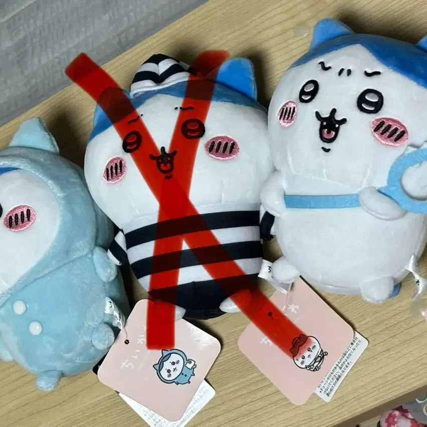 [BUNJANG] Hachiwari Plush Dolls &amp; Pouch Set / 하치와레 인형 및 파우치 | 치이카와 먼작귀