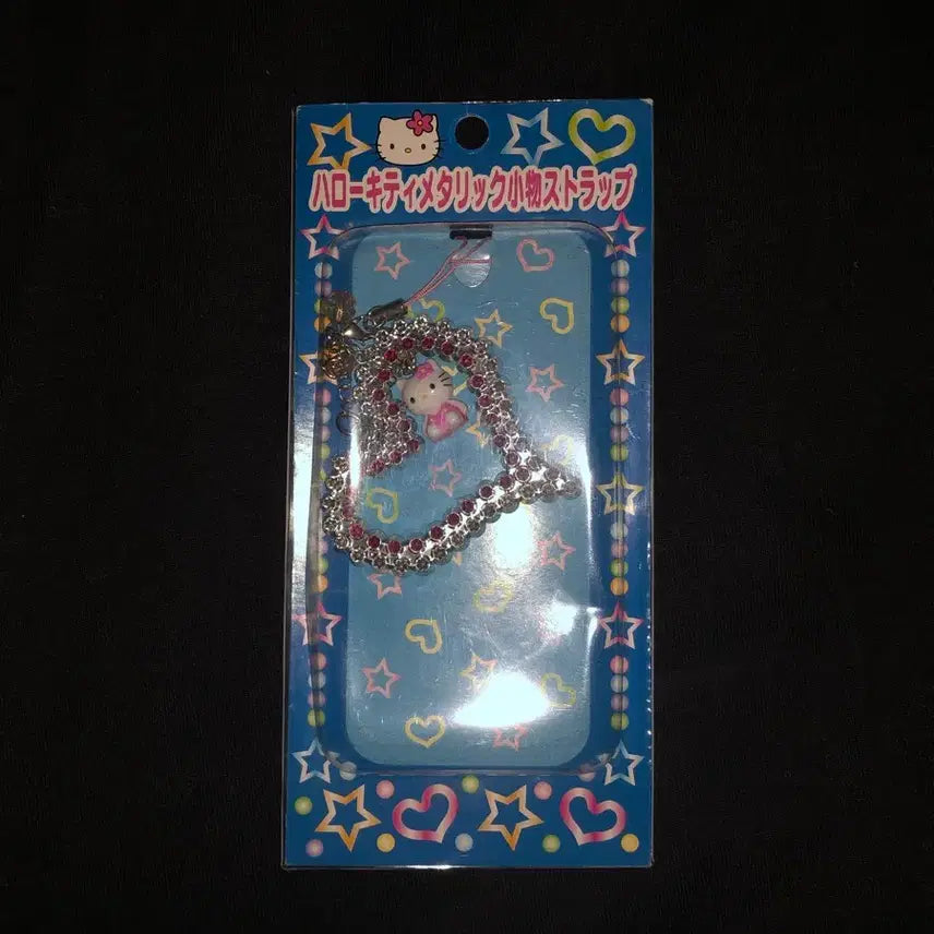 [BUNJANG] Sanrio Hello Kitty Classic Rhinestone Heart Strap / 산리오 헬로키티 고전 라인스톤 하트 스트랩