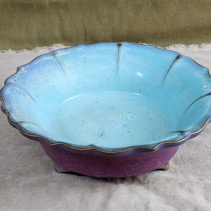 [BUNJANG] Chinese Jun Ware Glaze Variation Large Vessel / 중국도자기 균요 요변좋은 큰수반