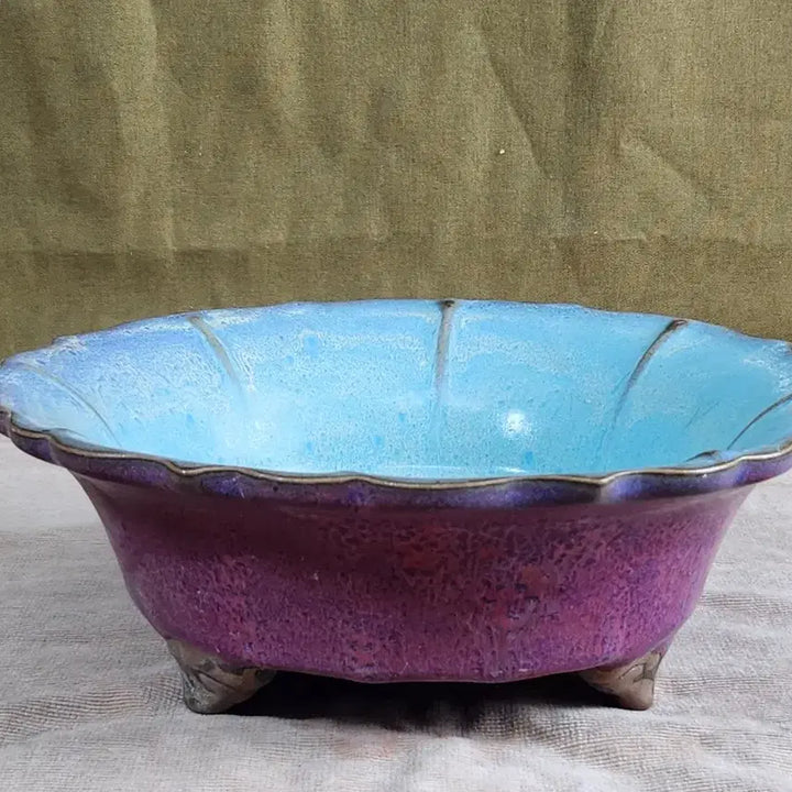 [BUNJANG] Chinese Jun Ware Glaze Variation Large Vessel / 중국도자기 균요 요변좋은 큰수반