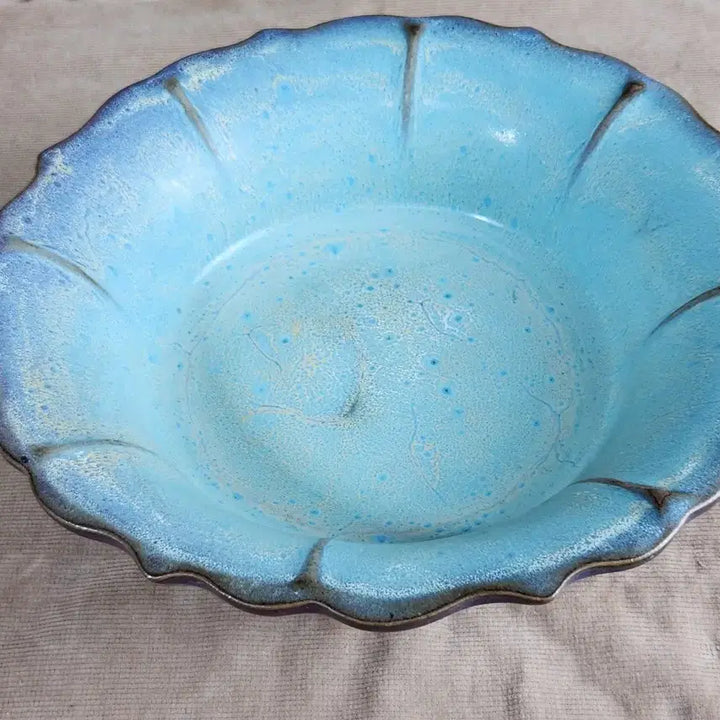 [BUNJANG] Chinese Jun Ware Glaze Variation Large Vessel / 중국도자기 균요 요변좋은 큰수반