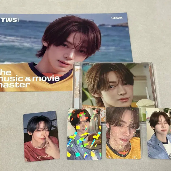 [BUNJANG] TWS Han Jin Sealed Solo Album + Poster + 4 Types POB Photocard Bundle Set / 투어스 한진 미개봉 솔로반+포스터+특전 4종 세트 양도 포토카드 tws sodasoda