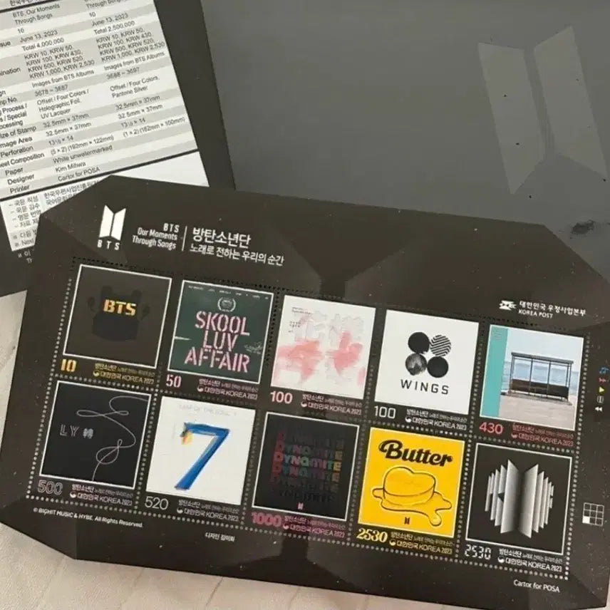 [BUNJANG] BTS 10th Anniversary Commemorative Stamp &amp; Stamp Packet / BTS 방탄소년단 [우표첩]기념우표+기념우표패킷