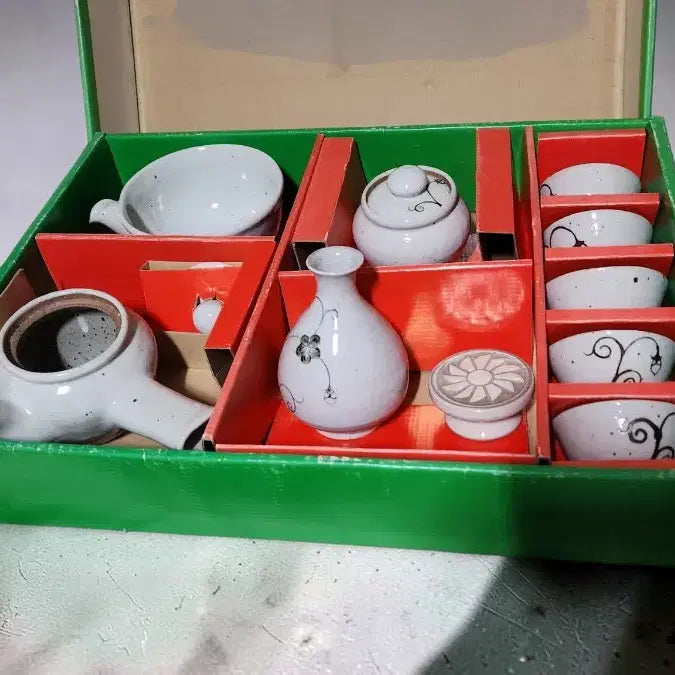 [BUNJANG] Geumsan Pottery Yang Gye-seung Master 5-Person Tea Set / 금산요 양계승 명장 5인 다기 세트