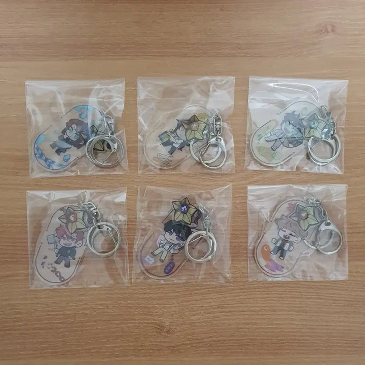 [BUNJANG] Jamttel Pixely Misuban Acrylic Keychain Bundle Set (6 pcs) / 뜰팁 잠뜰 픽셀리 미수반 아크릴 키링 6개 일괄