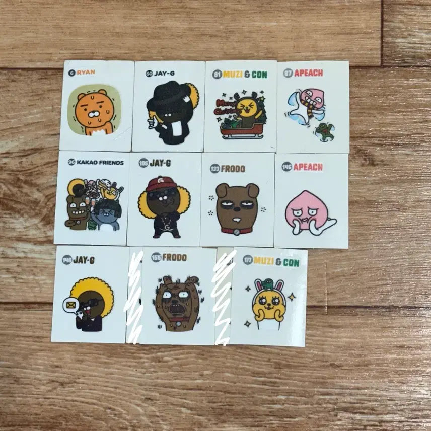 [BUNJANG] Kakao Friends Sticker Bundle (11 pcs) / 일괄) 카카오프렌즈 띠부씰 11장
