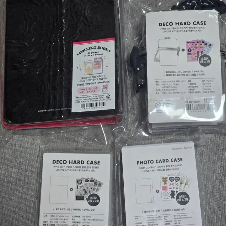 [BUNJANG] Cookie Bear Photobook Photocard Sleeve Set / 쿠키 곰돌이 포토북 포토카드 슬리브 세트
