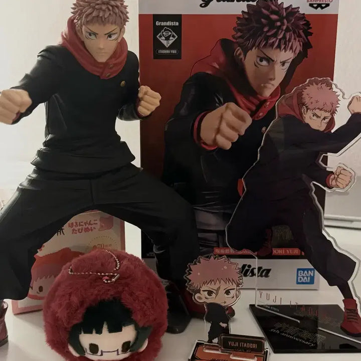 [BUNJANG] Jujutsu Kaisen Yuji Itadori Bundle Big Cross Towel Acrylic Figure / 주술회전 이타도리 일괄 판매 빅크로스 타올 아크릴 피규어