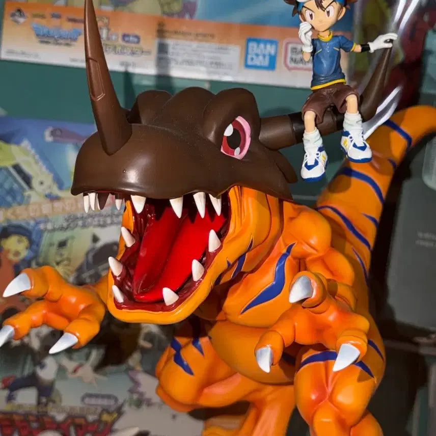 [BUNJANG] Digimon Greymon Taichi Yagami Resin Figure / 디지몬 그레이몬 신태일 타이치 레진 피규어 DMX