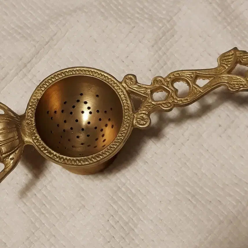[BUNJANG] Antique Brass Tea Strainer / 엔틱 황동 찻잎 걸름망(미사용)
