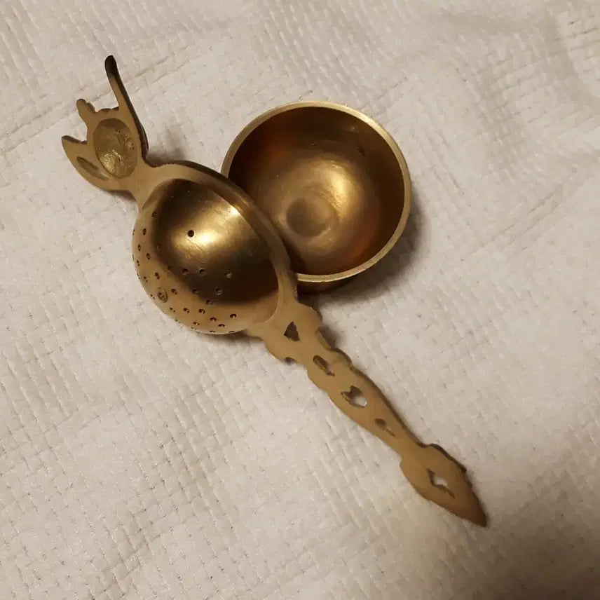 [BUNJANG] Antique Brass Tea Strainer / 엔틱 황동 찻잎 걸름망(미사용)