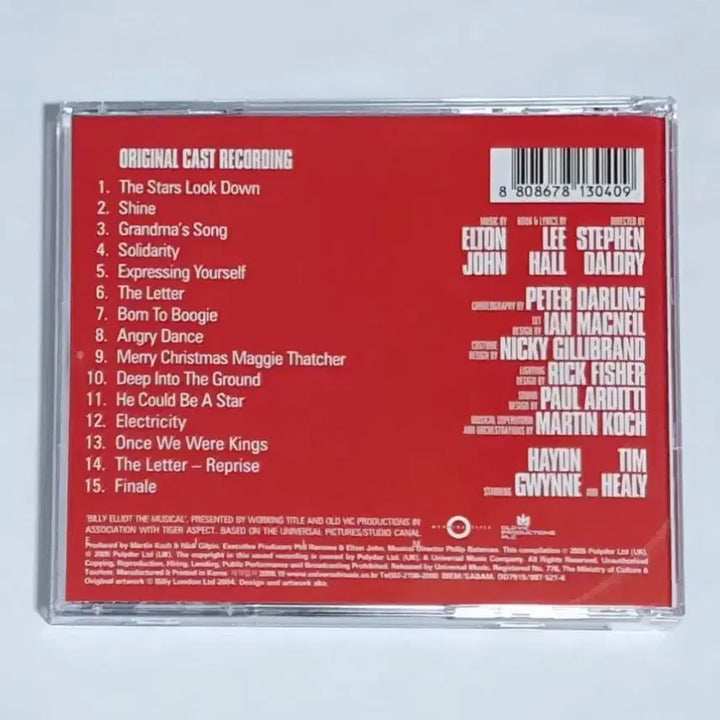 [BUNJANG] Billy Elliot Musical Original Casting Album CD / 빌리 엘리어트 뮤지컬 오리지날 캐스팅 앨범 시디 CD