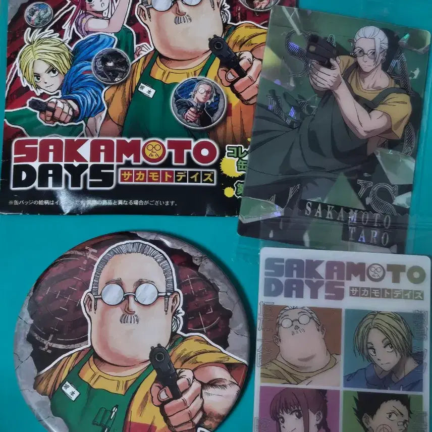 [BUNJANG] Sakamoto Days Original Art Can Badge &amp; Wafer Card Set (Taro) / [새상품일괄]사카모토데이즈 사카데이 원화 캔뱃지 타로 뚱타로 웨하스카드